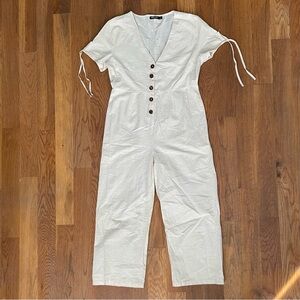 Cream Jumpsuit 100% Cotton - 8